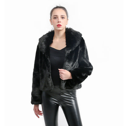 Women's Mink Fur Light Collar Warm Coats