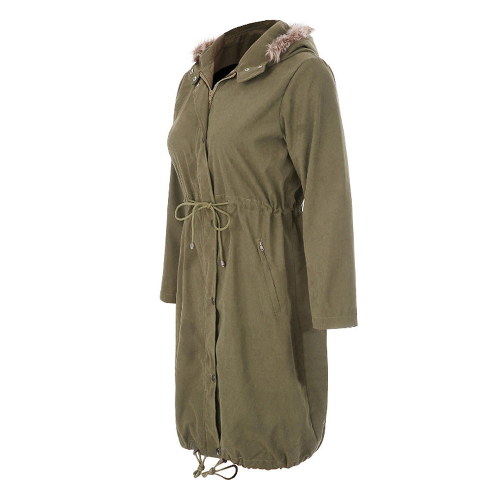 Cool New Autumn Hooded Fur Collar Coats