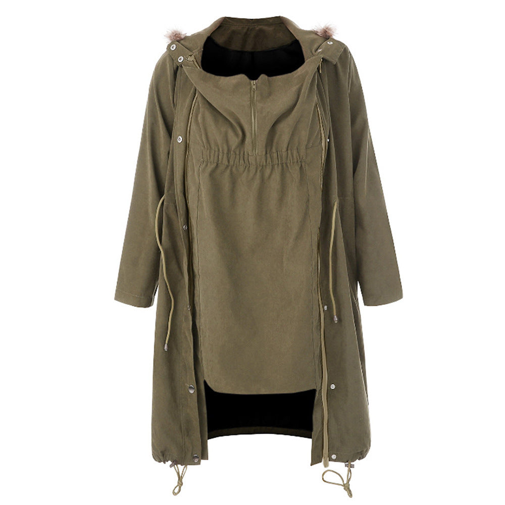 Cool New Autumn Hooded Fur Collar Coats