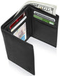 Genuine Leather Trifold Wallet – ID Window, RFID Blocking