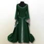 Women's Classical Halloween Christmas Long Sleeve Embroidered Dresses