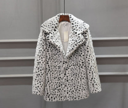 Fur Korean Style Mid-length Sexy Snow Coats
