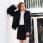 Women's Fur Imitation Pure Color Washed Long Coats