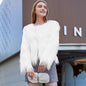 Women's Fur Imitation Pure Color Washed Long Coats