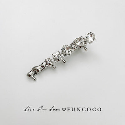 High-grade Crystal Side Clip Fringe Hairpin