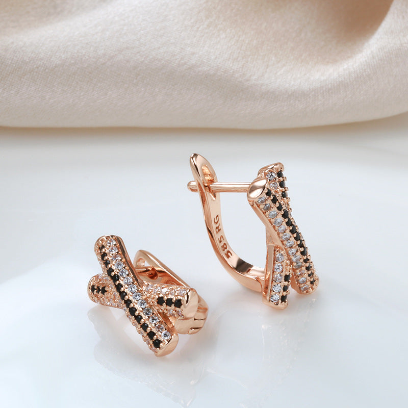 Trendy Hollow-out X-shaped Elegant All-match Women's Earrings Accessories