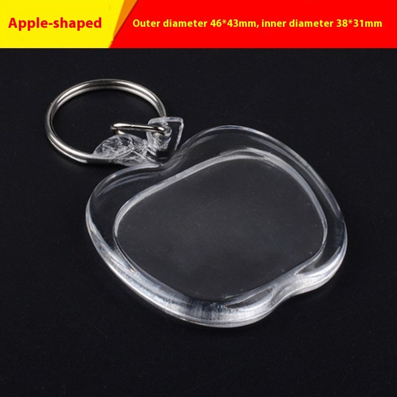 Fashion Transparent Acrylic Keychain Empty Shell