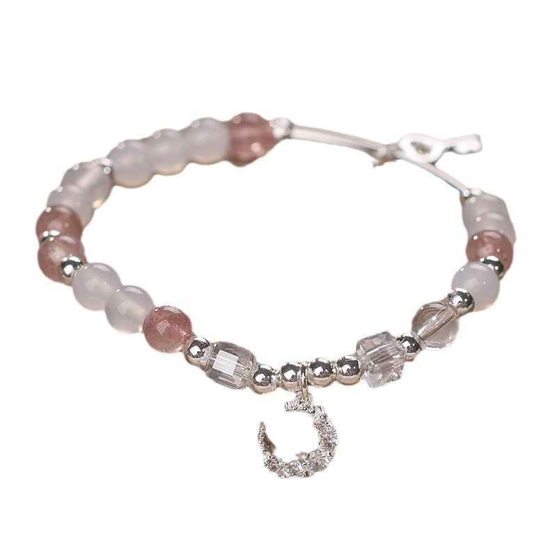 Natural Strawberry Quartz Bracelet Women's Special Interest Light Luxury