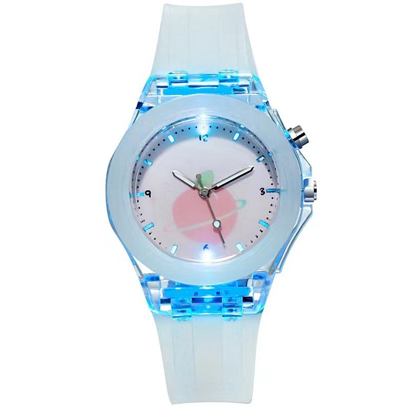 Silicone Cartoon Children's Luminous Fruit Pattern Watch