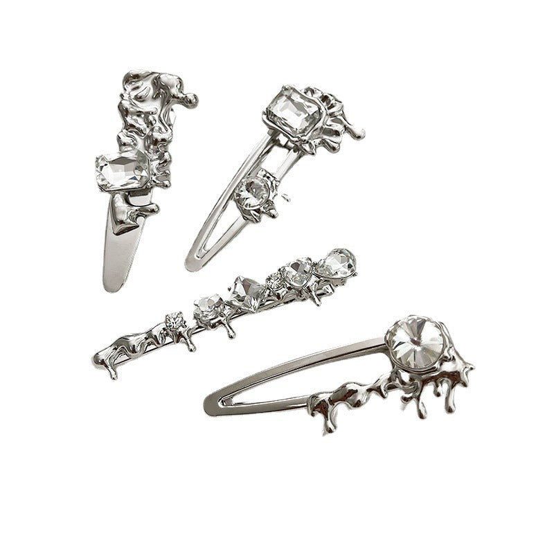 High-grade Crystal Side Clip Fringe Hairpin