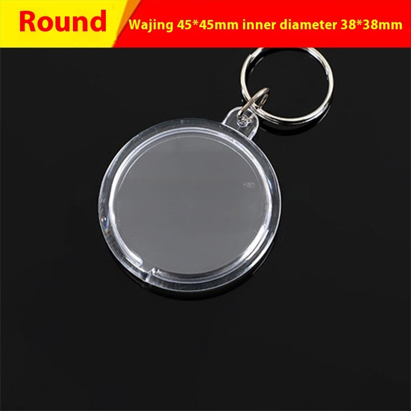 Fashion Transparent Acrylic Keychain Empty Shell