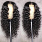 Deep Wave Human Hair Wig 13x4 Lace Front Wig For Women 200% Density Pre-Plucked With Baby Hair Transparent Lace Wig 22 Inch