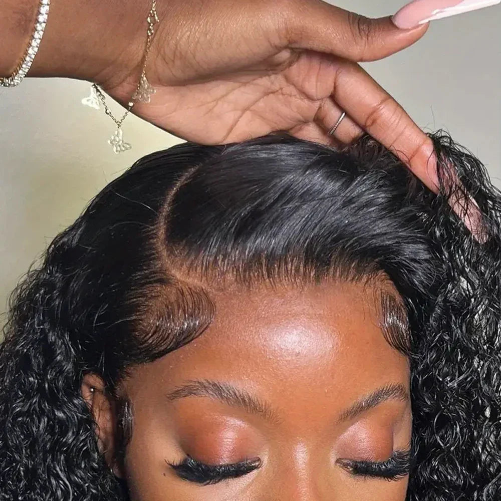 250% Density Glueless Deep Curly Wave Wig Ready To Wear 5x5 HD Lace Closure Wig Pre Cut No Glue 13x4 13x6 Human Hair Wigs Women