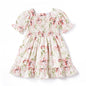 Blush Bouquet Smocked Bodice Puff Sleeve Dress