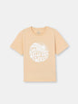 Short Sleeve T-Shirt with (Sky) Phrase - Brown