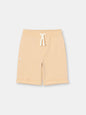 Solid Pocket Shorts with Drawstring Waistband - Brown