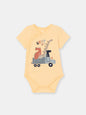 Short Sleeve Dino Adventure Bodysuit  - - Yellow