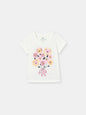 Short Sleeve T-Shirt with (Lion Bouquet) Graphic - White
