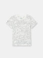 Short Sleeve T-Shirt in (Galaxy) Pattern - White