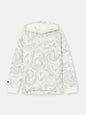 Hoodie Sweatshirt in (Galaxy) Pattern - White