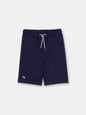Solid Shorts with Drawstring Waistband - Dark Blue