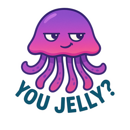 "You Jelly?" Funny Sarcastic Jellyfish Sticker