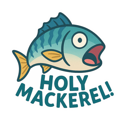 "Holy Mackerel" Funny Sarcastic Fish Sticker
