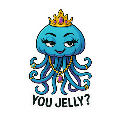 "You Jelly?" Funny Sarcastic Jellyfish Sticker