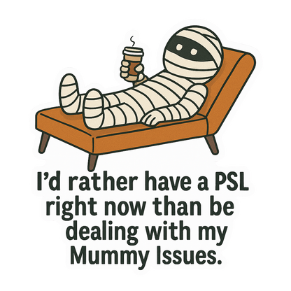 Funny Mummy Halloween Sticker "Mummy Issues"