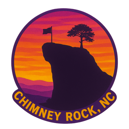 Chimney Rock, NC Sunset Sticker