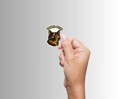 "Tortie-Tude" Cute Funny Sarcastic Tortoiseshell Cat Sticker