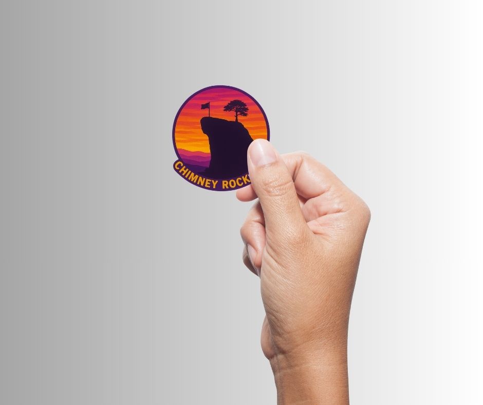 Chimney Rock, NC Sunset Sticker