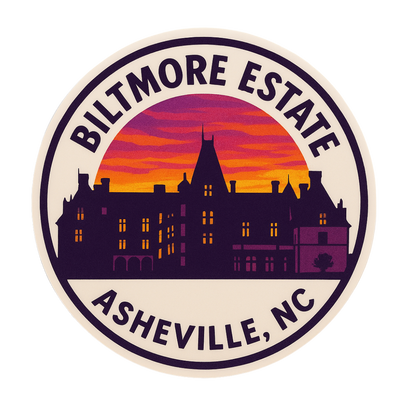 Biltmore Estate Asheville, NC Sunset Sticker