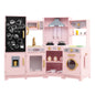 Corner Wooden Play Kitchen with Lights and Sounds Large Pretend Play Kitchen Set