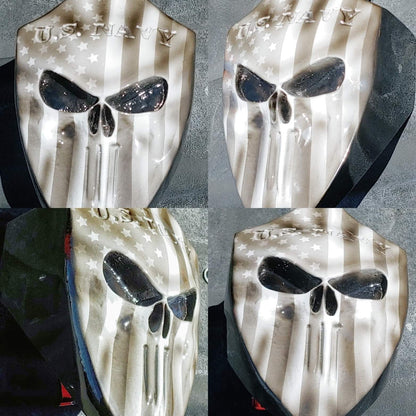 3D Punisher with American flag recessed Navy logo