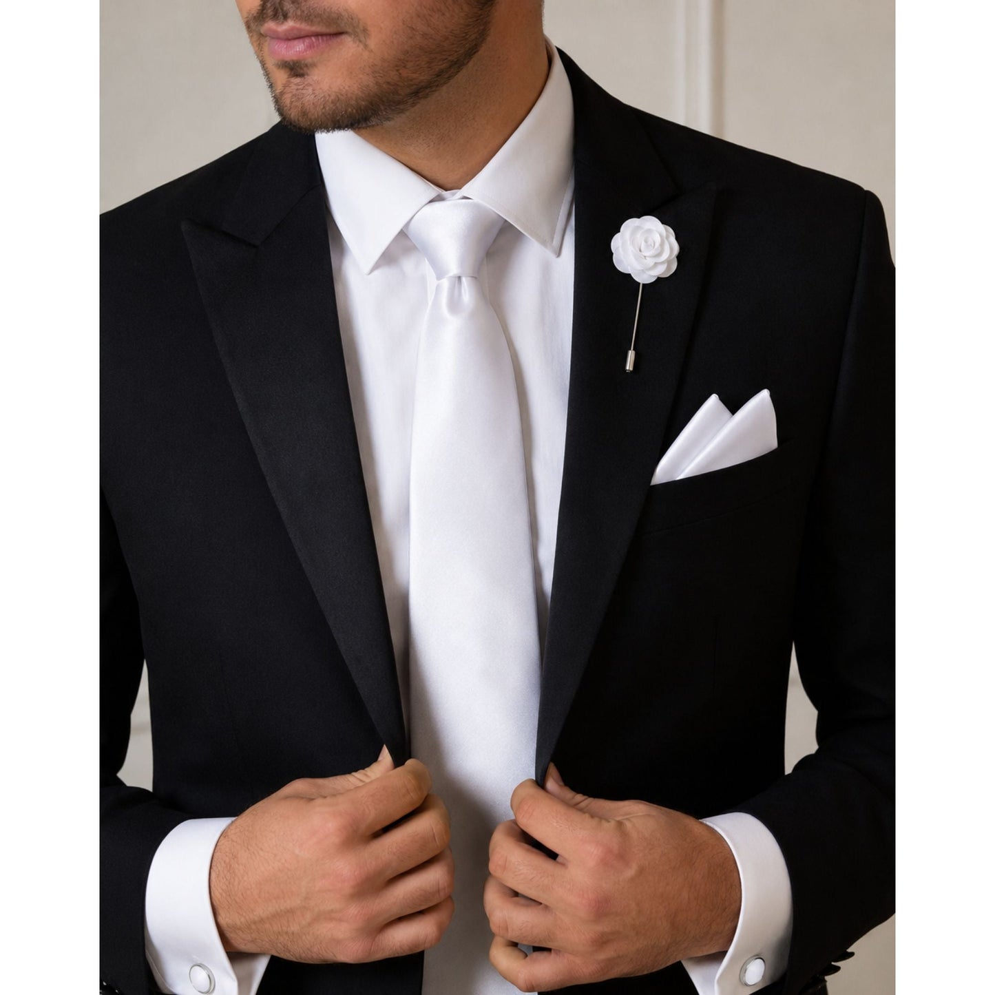 Insta Slim® 5 Piece Gift Set Tie, Bow-Tie, Lapel Pin, Hanky & Cufflinks 155TGS1