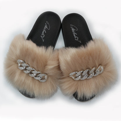Michaela V Pupa Slippers — Tan