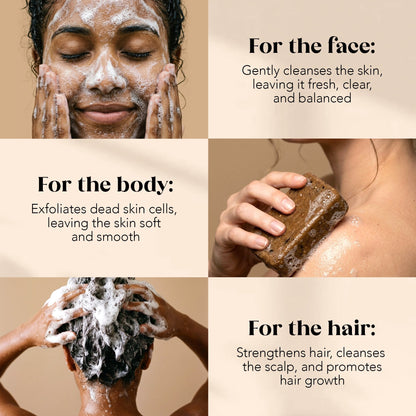 100% African Black Soap - Fragrance Free