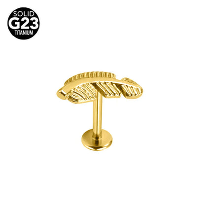 G23 Titanium Snake Bee Feather Labret Piercing 16G Internal Thread Earring Stud Cartilage Helix Body Jewelry