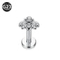 G23 Titanium Snake Bee Feather Labret Piercing 16G Internal Thread Earring Stud Cartilage Helix Body Jewelry