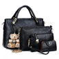 Multifunction 4pcs/Set Women Bag, PU Leather Luxury Designer Bags Handbag, Messenger Bag, Shoulder Bag, Wallet.