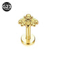 G23 Titanium Snake Bee Feather Labret Piercing 16G Internal Thread Earring Stud Cartilage Helix Body Jewelry