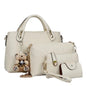 Multifunction 4pcs/Set Women Bag, PU Leather Luxury Designer Bags Handbag, Messenger Bag, Shoulder Bag, Wallet.