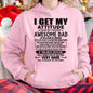 January - Thanks Dad - I GET MY ATTITUDE FROM MY FREAKIN' AWESOME DAD - Gift for Son and Daughter From Dad - NGHL01 (SKU-TDD-CU-01)