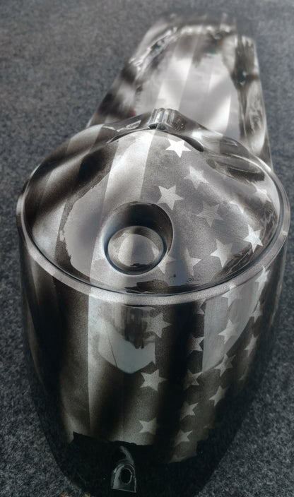 Punisher black and white flag Harley console