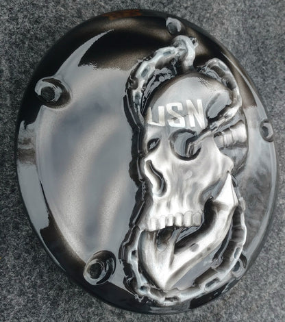 3D US NAVY skull and anchor derby Cover