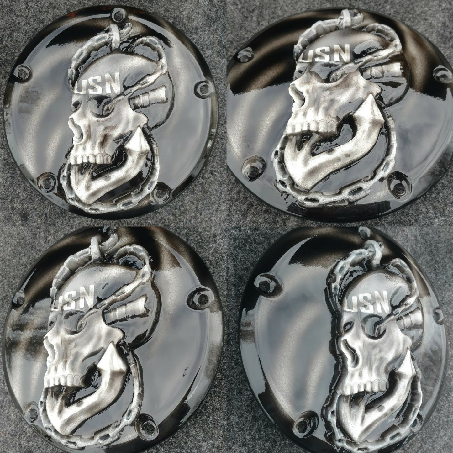 3D US NAVY skull and anchor derby Cover