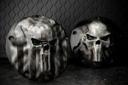 Punisher skull Harley derby and points cover