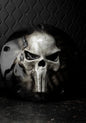 GHOSTED Punisher skull stretching through flag Harley derby and points cover