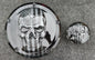 Points and Derby Harley cover set with Skull with American flag on bike match color
